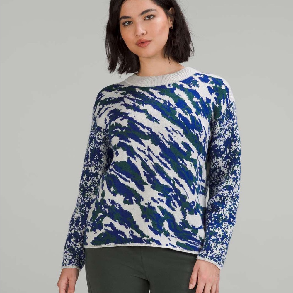 Lululemon | Wool-Blend Patterned Sweater, size 8